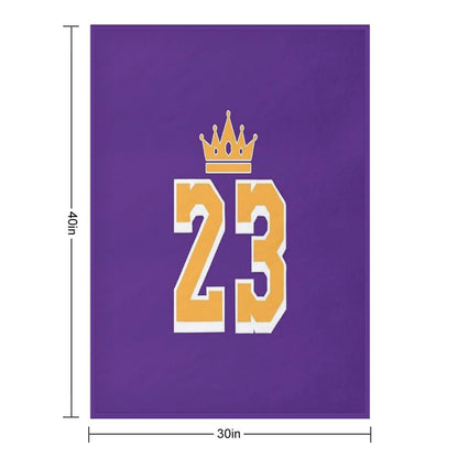LeBron King 23 Away Throw Blanket