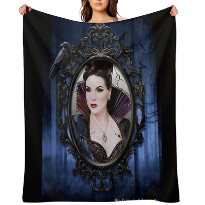 The Evil Queen Poster Throw Blanket
