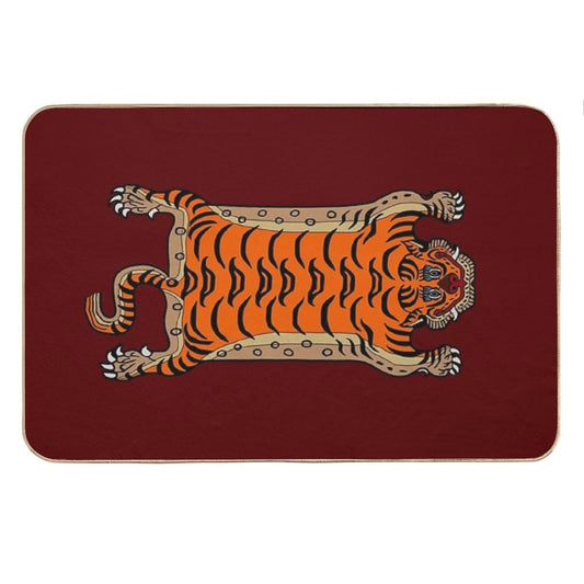 TIBETAN RUG-maroon Bath Mat