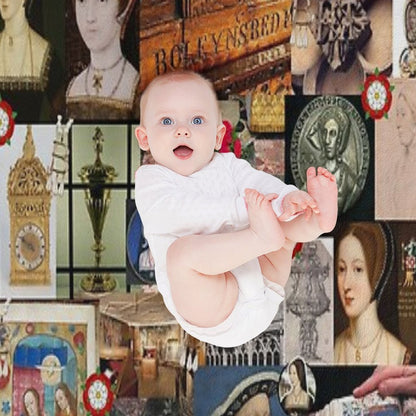 Anne Boleyn Collage Throw Blanket