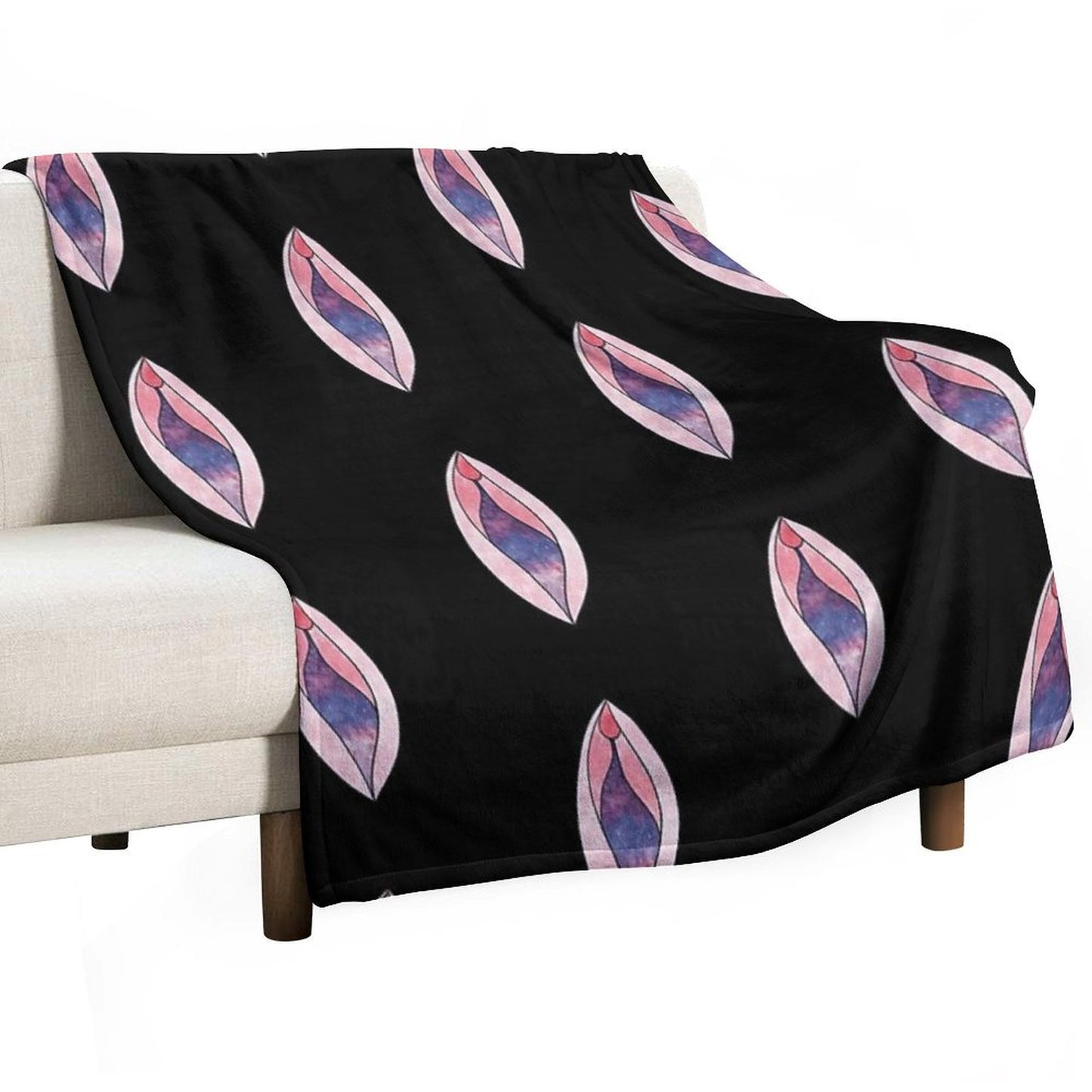 Galaxy Vulva Throw Blanket