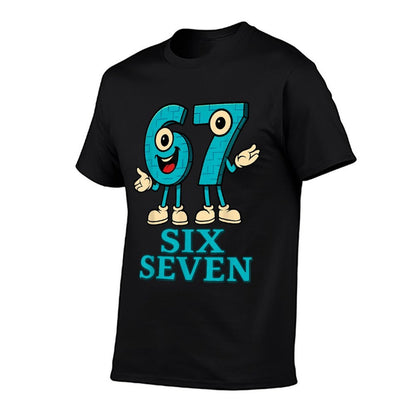 67 Six Seven 6-7 - Funny Italian Brainrot Kids Gaming Meme  Heathered Texture T-Shirt