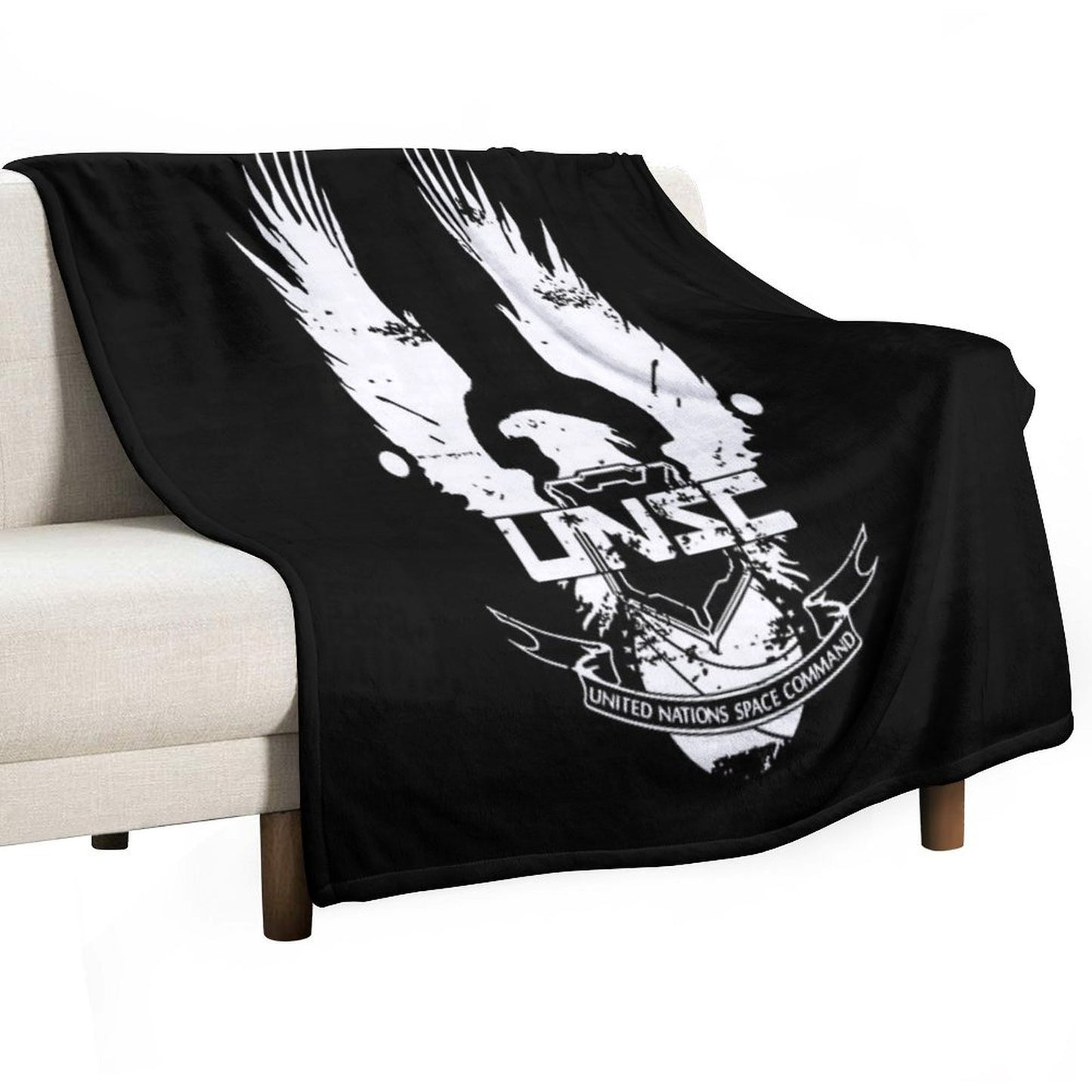 Halo UNSC Worn Logo High Quality Throw Blanket