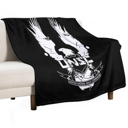 Halo UNSC Worn Logo High Quality Throw Blanket