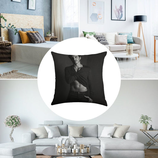Pedro Pascal - BW I Linen Throw Pillow Cover