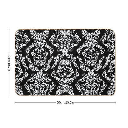 Imperial Mural Black Bath Mat