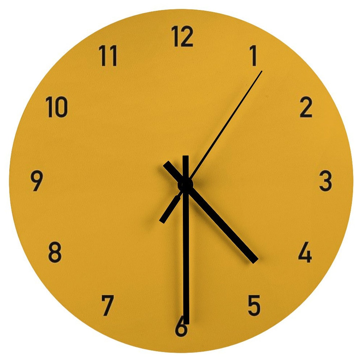 Clock Numbers Mustard 2 Wall Clock