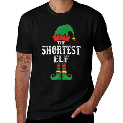 The Shortest Elf Christmas Pajama Idea Family Matching Funny  Quick-drying T-Shirt