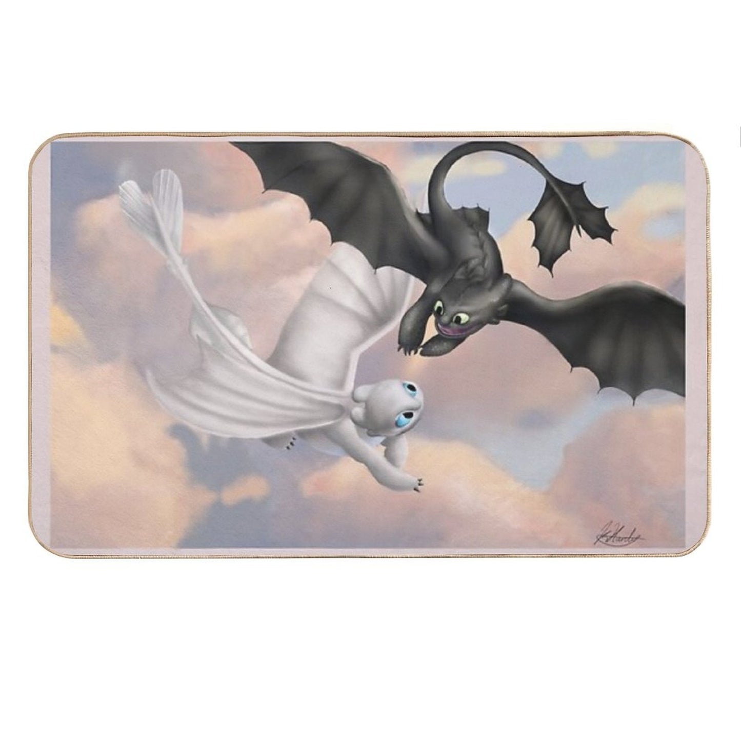 Toothless And His Lightfury Bath Mat