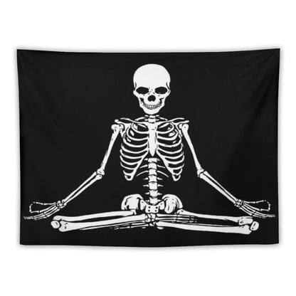 Meditating Skeleton Tapestry