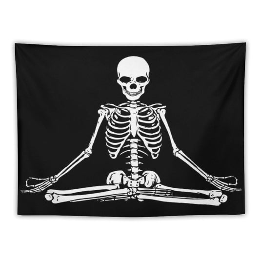 Meditating Skeleton Tapestry