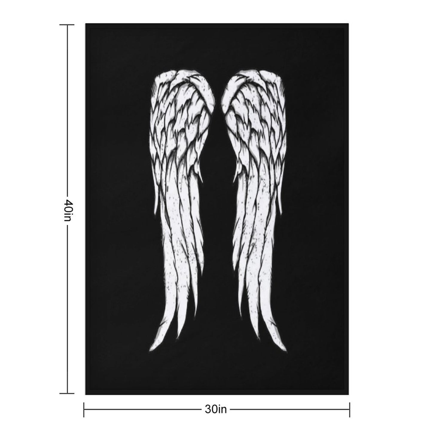 Daryl Dixon Wings - Zombie Throw Blanket