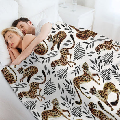 Cheetah Collection – Mocha & Black Palette Throw Blanket