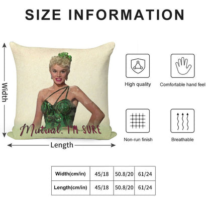 Mutual, I'm Sure - White Christmas Soft Ultra-Soft Texture Throw Pillow