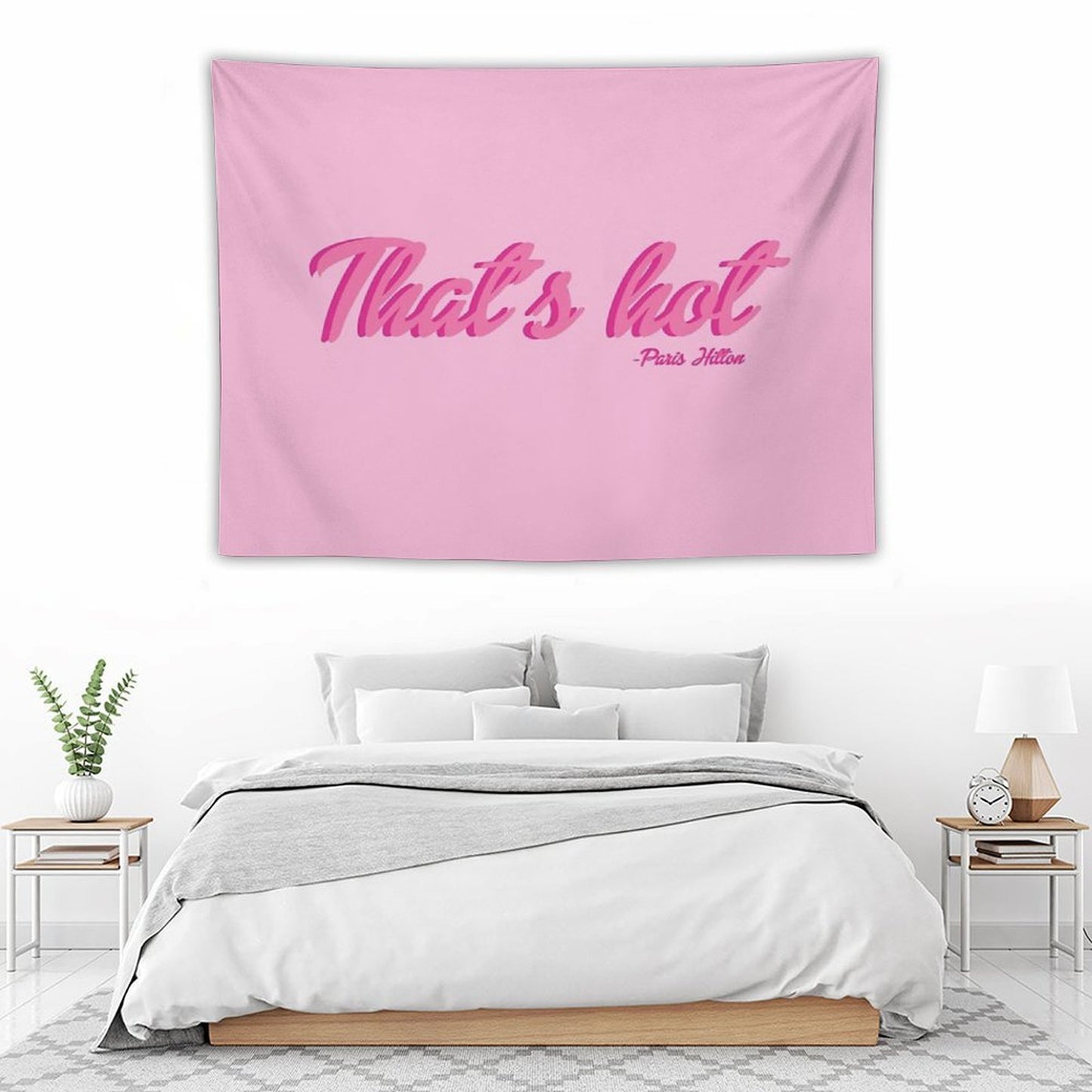 That's Hot Paris Hilton Text Print Tapestry