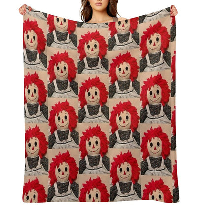 Sweet Raggedy Ann 2 Throw Blanket