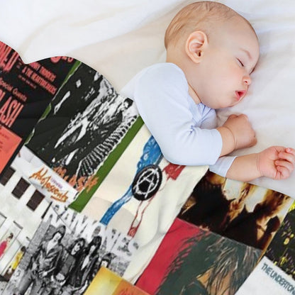 70s Punk Rock Music Throw Blanket