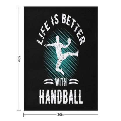 Handball Vintage Throw Blanket