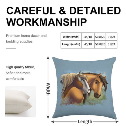Spirit And Rain - Love Found Us Linen Throw Pillow Cover