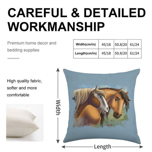 Spirit And Rain - Love Found Us Linen Throw Pillow Cover