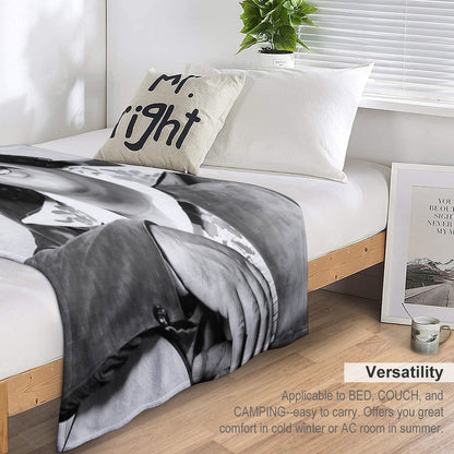 Freddy Fender BW Throw Blanket