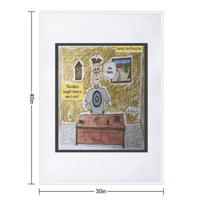 Henry The Preacher with The T-Shirt Bullseye Throw Blanket