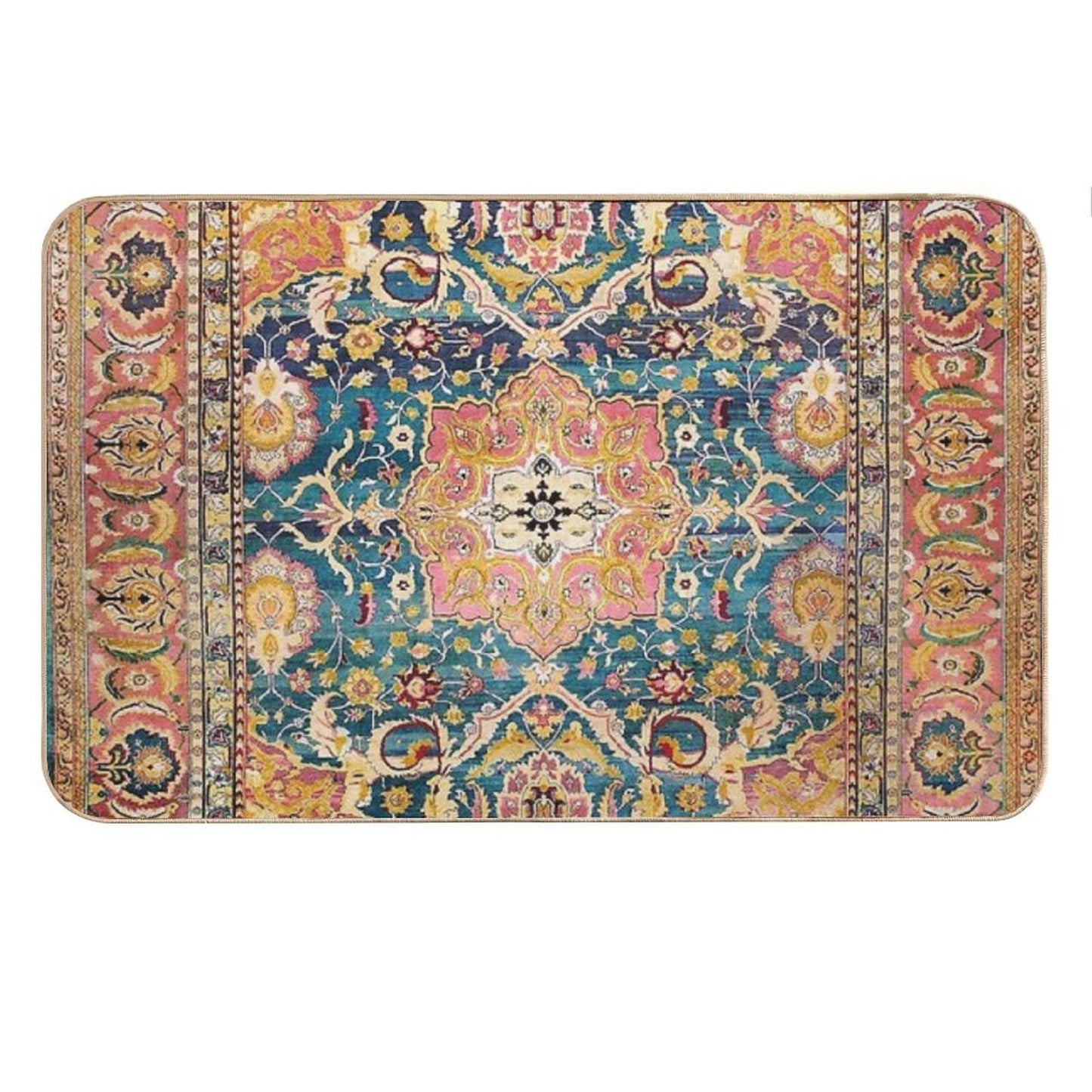 Amritsar Punjab North Indian Rug Print Bath Mat