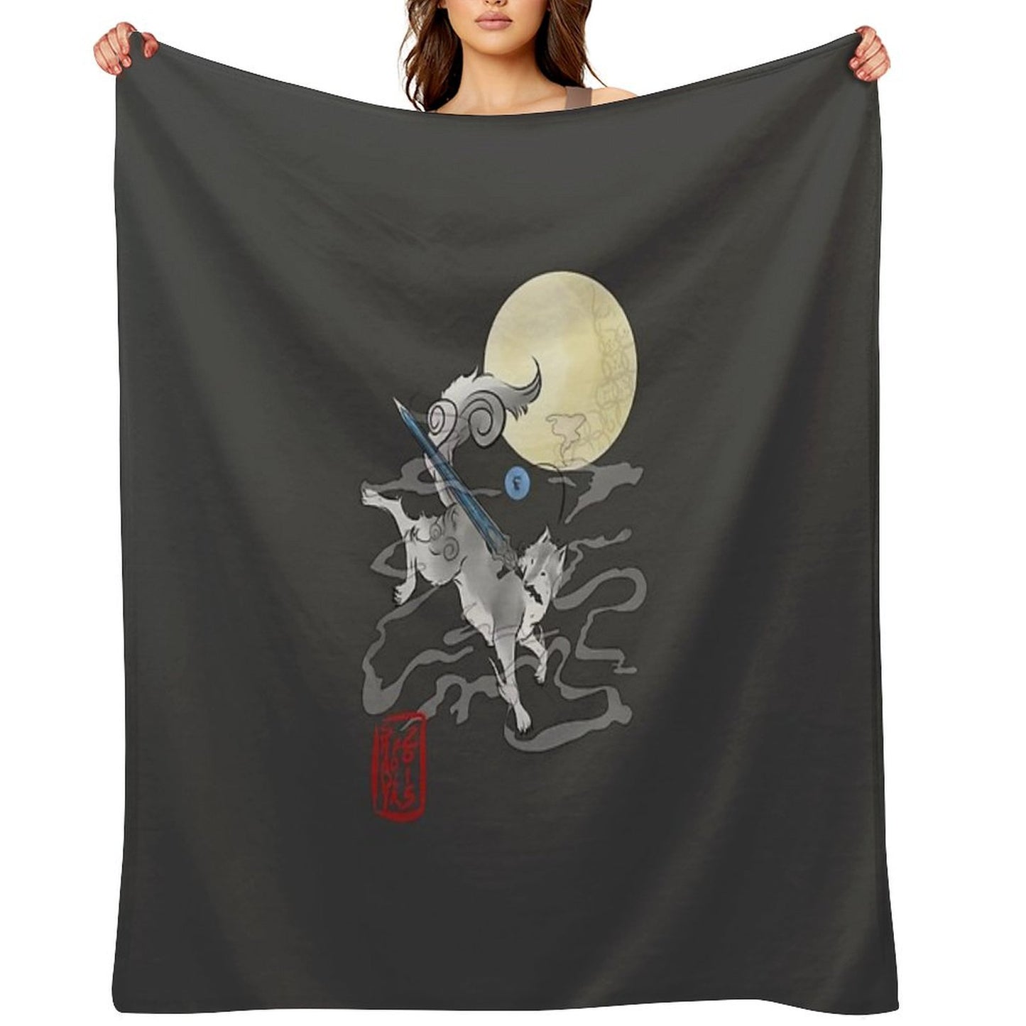The Great Grey Wolf - Sifkami Throw Blanket
