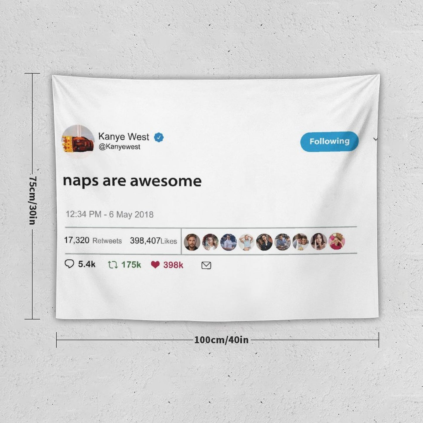 Kanye West Rapper Naps Are Awesome Tapestry