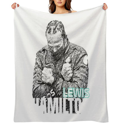 Lewis Hamilton - Sketch Poster Throw Blanket
