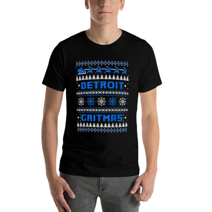 DETROIT MICHIGAN UGLY CHRISTMAS SWEATER PARTY 313  Classic T-Shirt