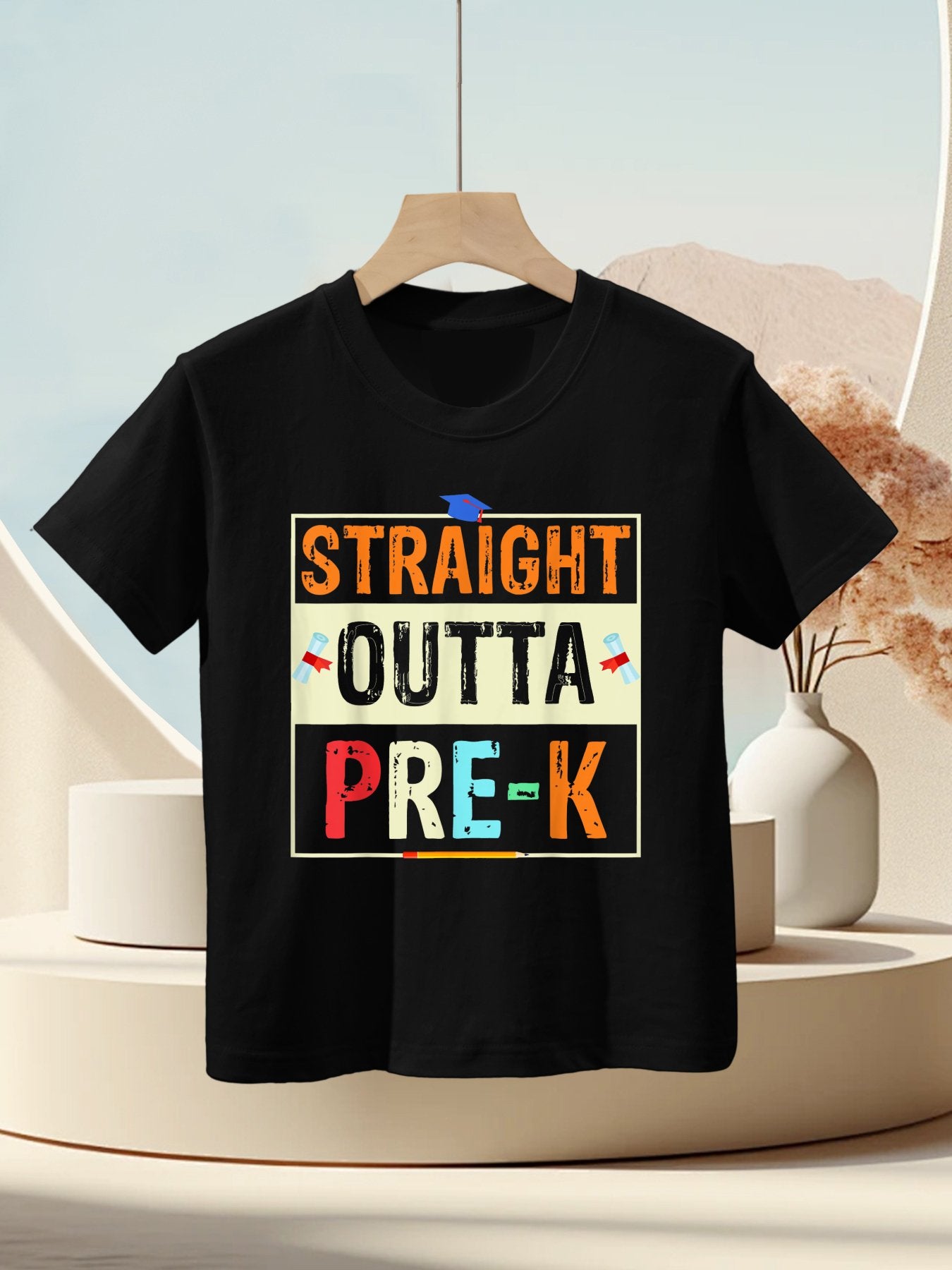Straight Outta Pre K Preschool Graduation Present Kids T-Shirt