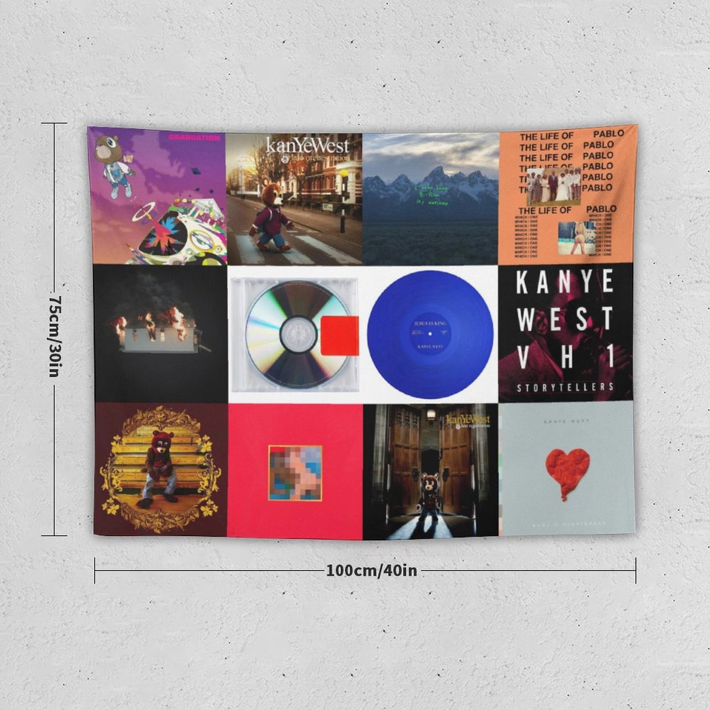 Kanye West Albums Cover Tapestry