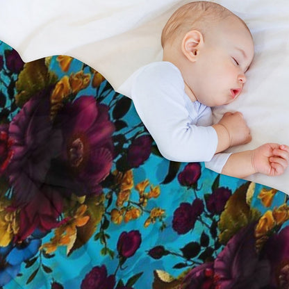 Moody Florals - Mystic Botanical Night Garden 13 Nightgarden Throw Blanket