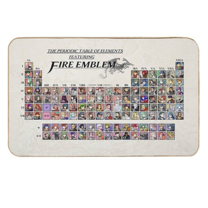 Periodic Table Fire Emblem  Eco-Friendly Bath Mat