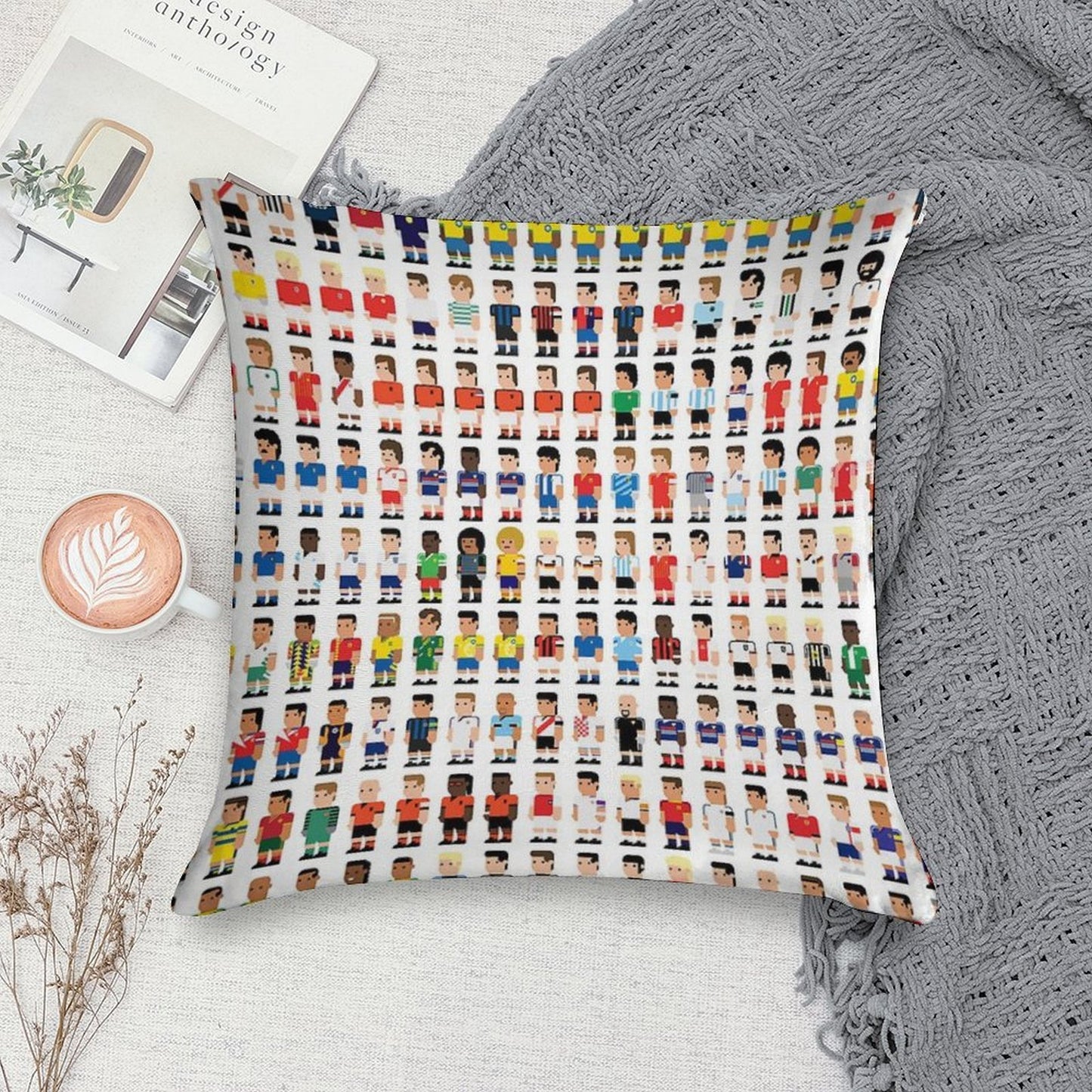 Soccer Legends Soft Warmth Comfort Throw Pillow