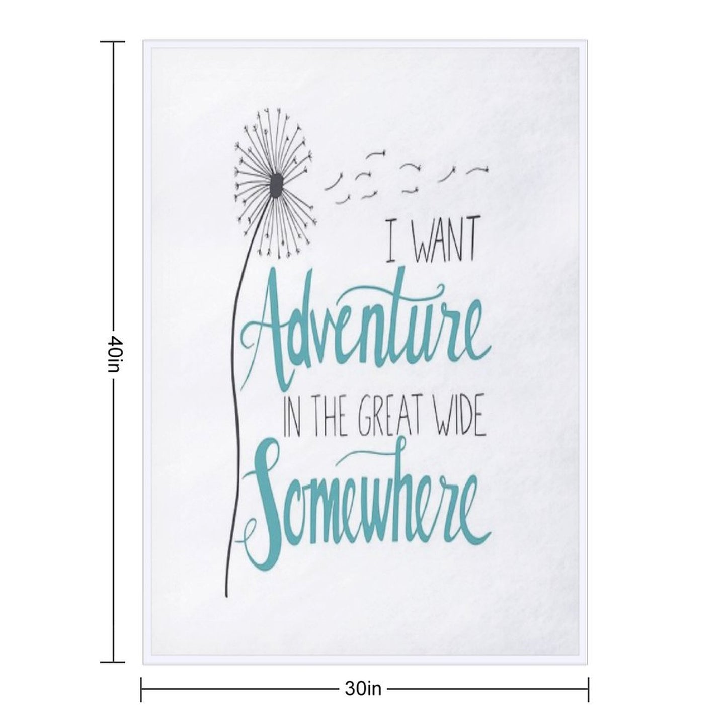 I Want Adventure Throw Blanket