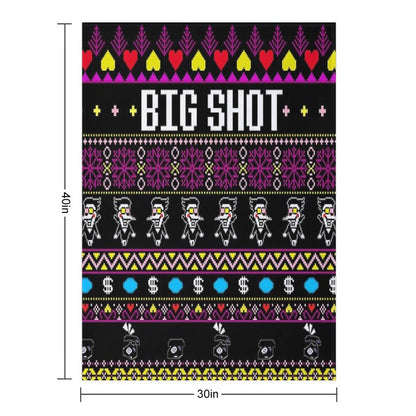 Spamton's BIG SHOT Kromer Krismas Throw Blanket