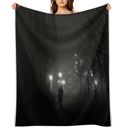 Fog Noir Spy Throw Blanket