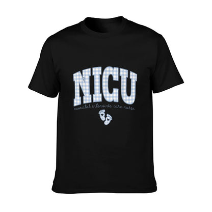 Women NICU Neonatal Intensive Care Nurse NICU Nurse Gingham T-Shirt