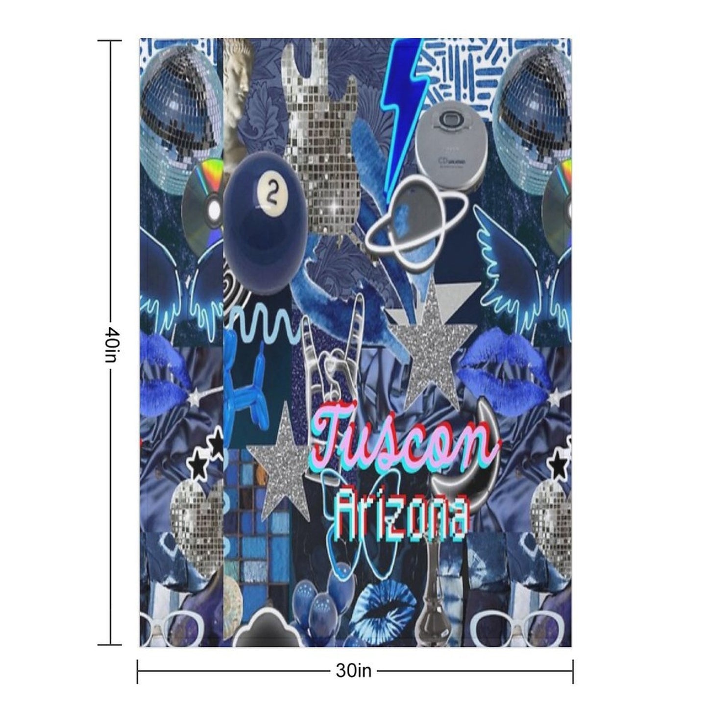 Tuscon Arizona  COLLAGE Throw Blanket