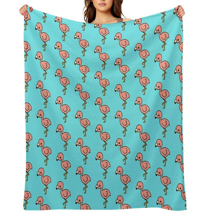 Cute Flamingo Throw Blanket