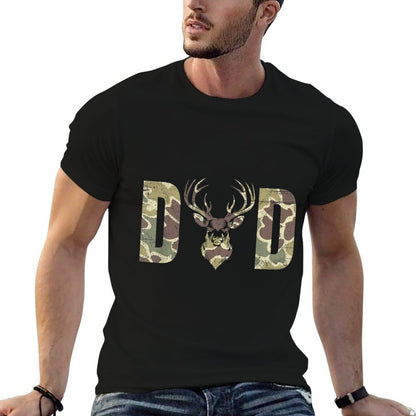 Old School Camo Dad Hunting, Camouflage Deer Father&#39;s Day T-Shirt