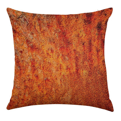 Burnt Orange Linen Throw Pillow Cover