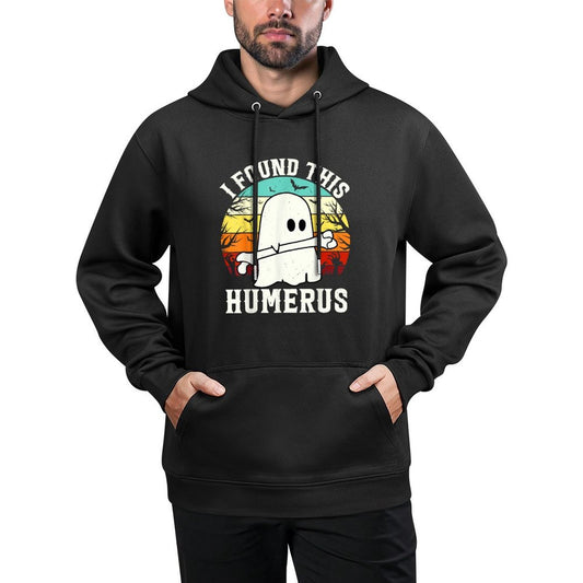 Funny Halloween I Found This Humerus Ghost Bone Halloween Relaxed Fit Hoodie