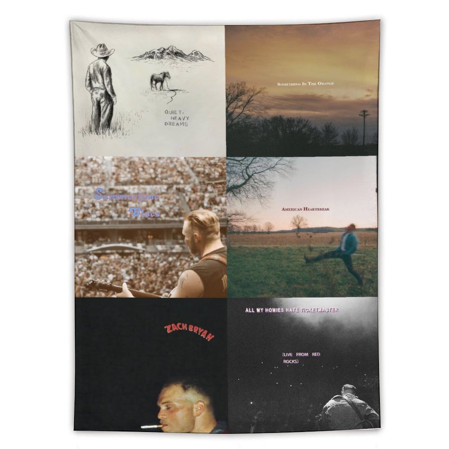 Zach Singer Bryan 6 Ablum Collections Cover Tapestry
