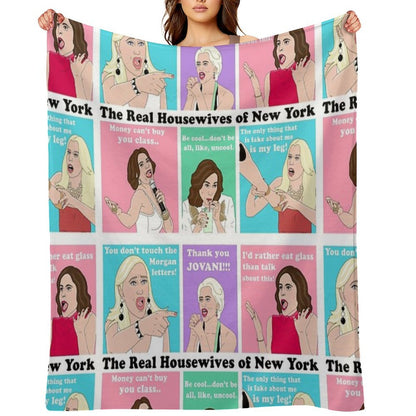 Real Housewives NY Drama Throw Blanket
