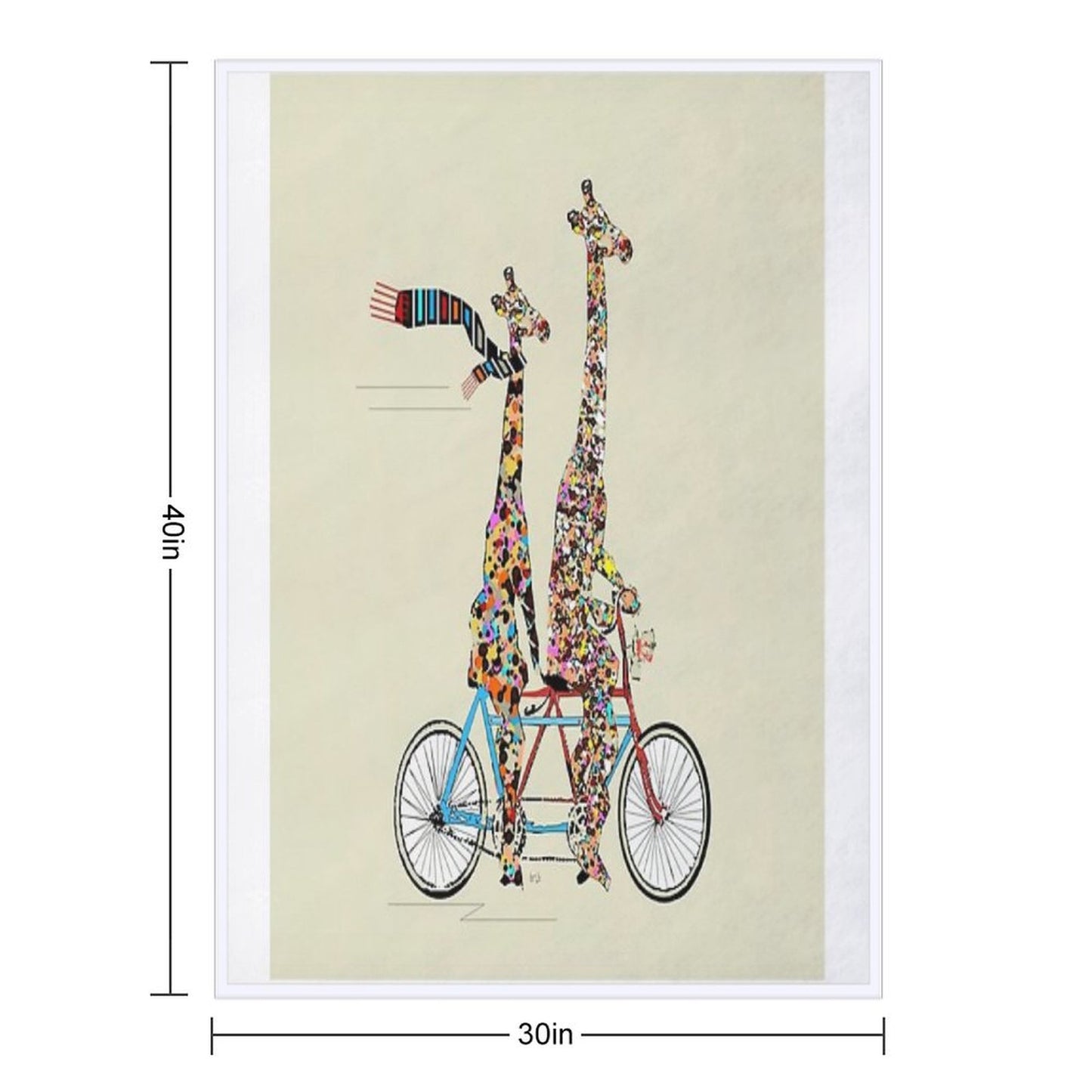 Giraffes Days Lets Tandem Throw Blanket