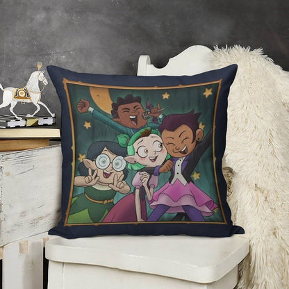 The Owl House Linen Throw Pillow Cover