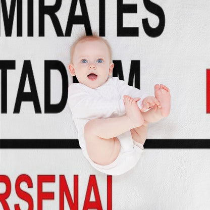 Emirates Stadium Football Sign Throw Blanket